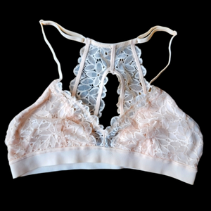 Aerie Lace Blush Pink Racerback Bra Sz.M V-Neck